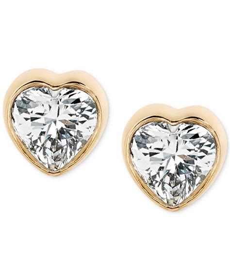 michael kors crystal stud earrings|michael kors silver heart earrings.